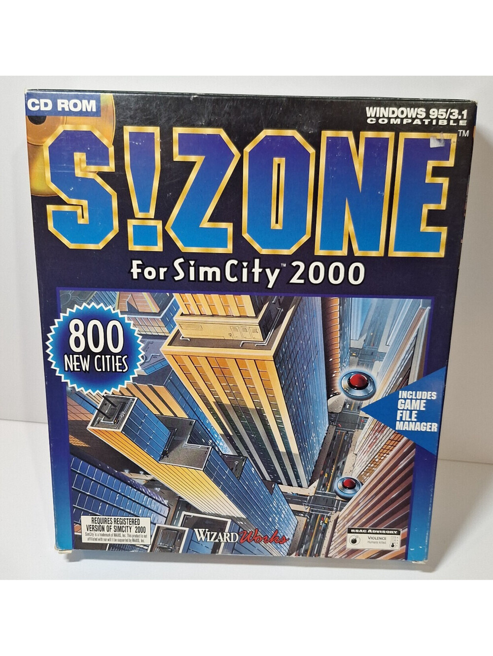 S!ZONE: For SimCity 2000, 1995, Big Box 800 New Cities Wizard Works